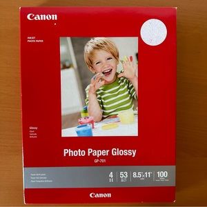 NEW Canon inkjet photo paper glossy 8.5x11” 100 sheets GP-701